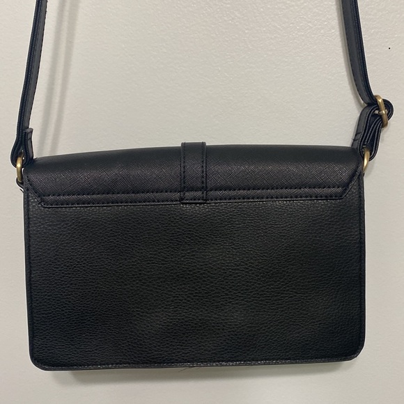 Black fashion crossbody envelope style bag 10x7x3 - Picture 7 of 9